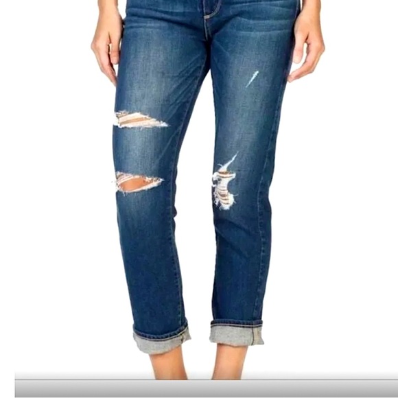 Paige Women’s Bridgett Destructed Strait Leg Jeans Size 26 Stretch Sculpting - Picture 3 of 14